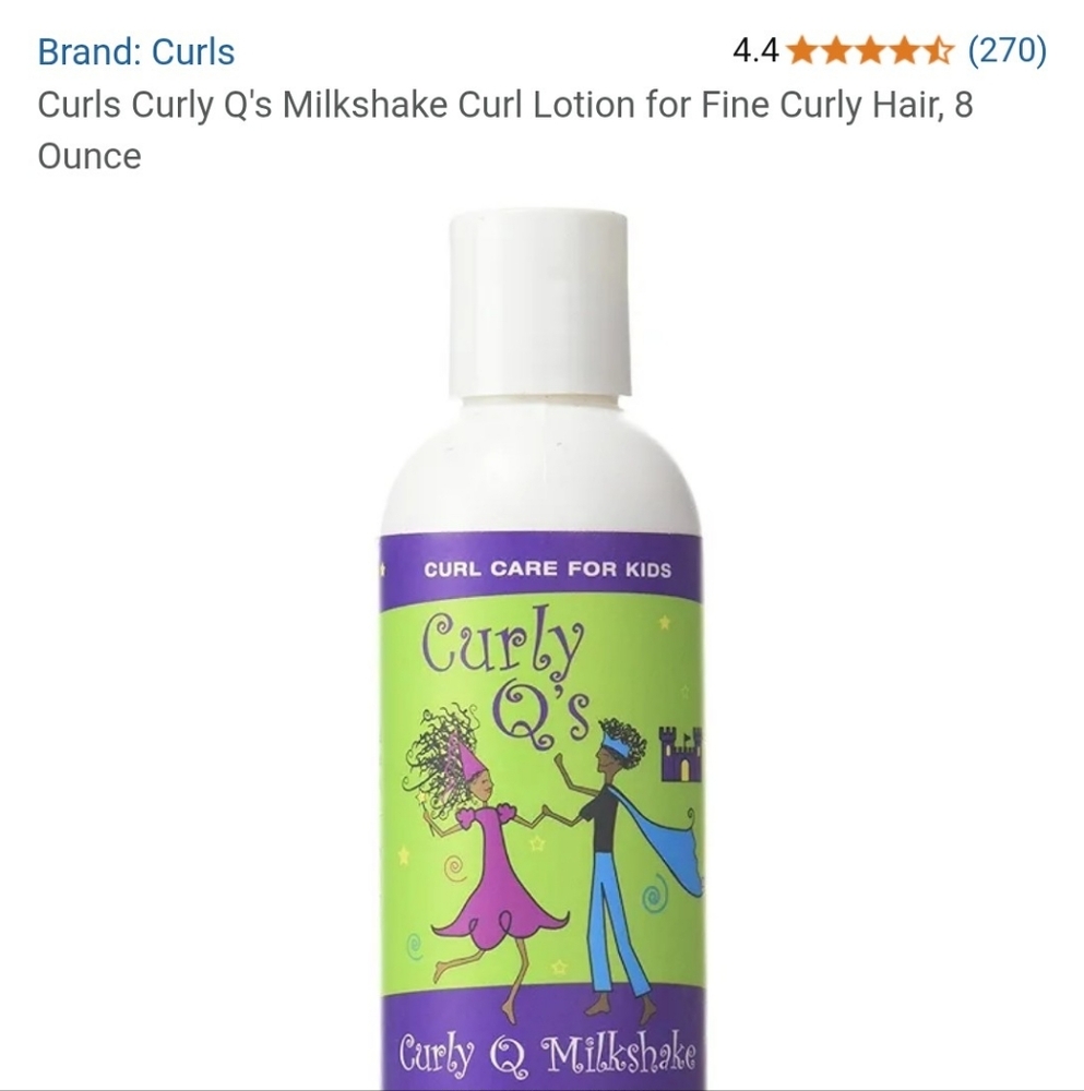 (1)Curly Q's Milkshake Curl Lotion for Kids